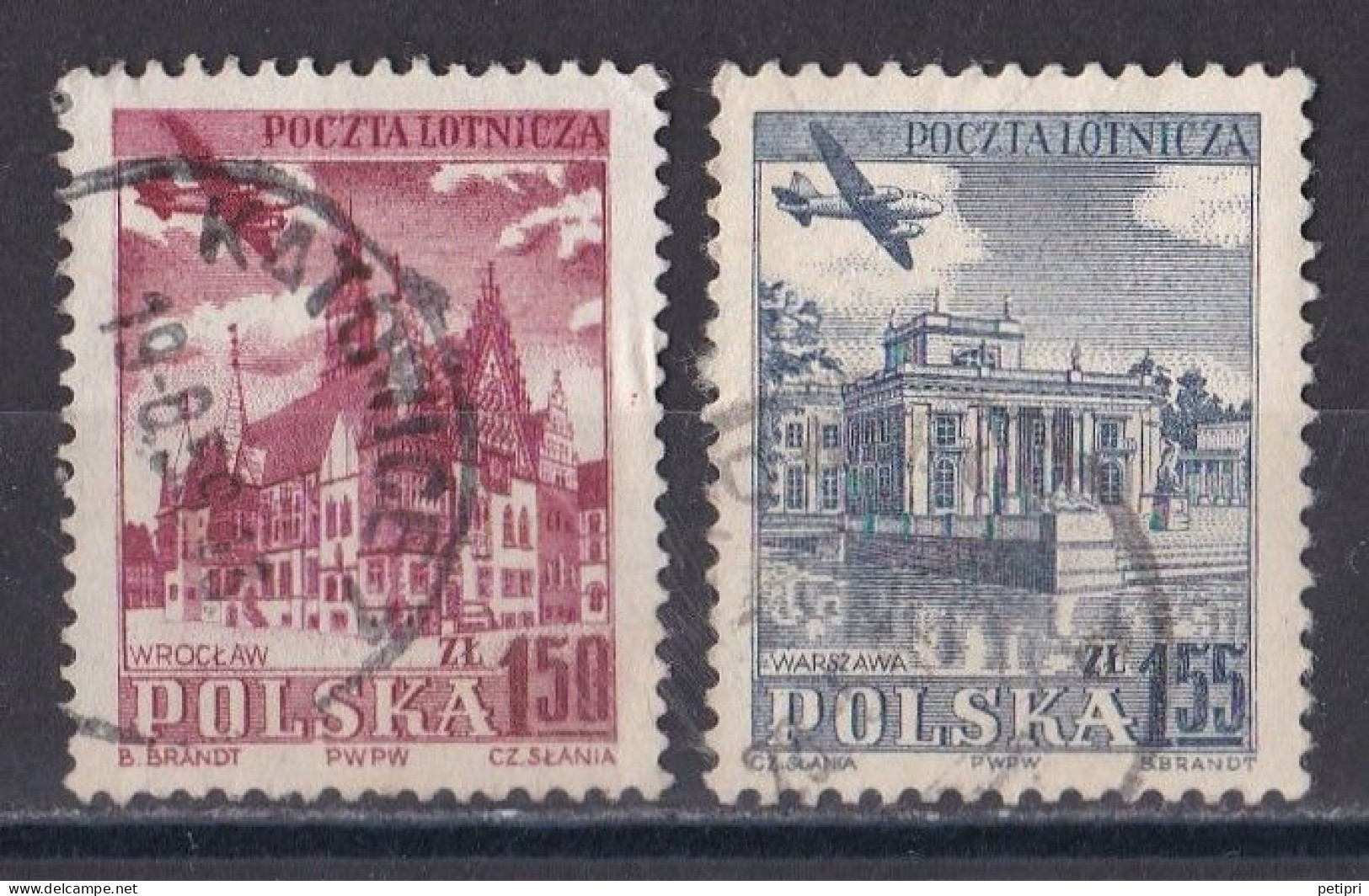 Pologne -  Poste Aérienne  Y&T  N ° 37  Et  32  Oblitérés - Used Stamps