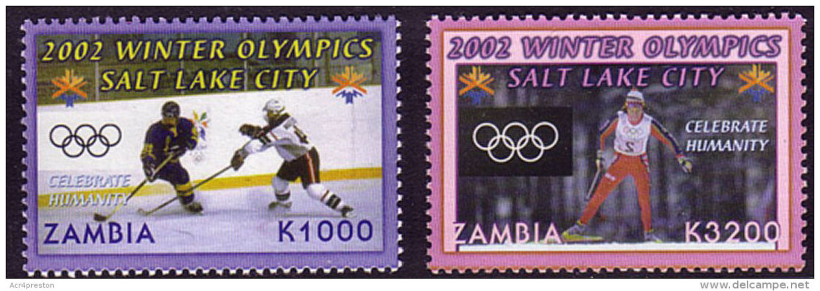 Zm0881 Zambia 2002, SG 881-2, Winter Olympics - Zambia (1965-...)