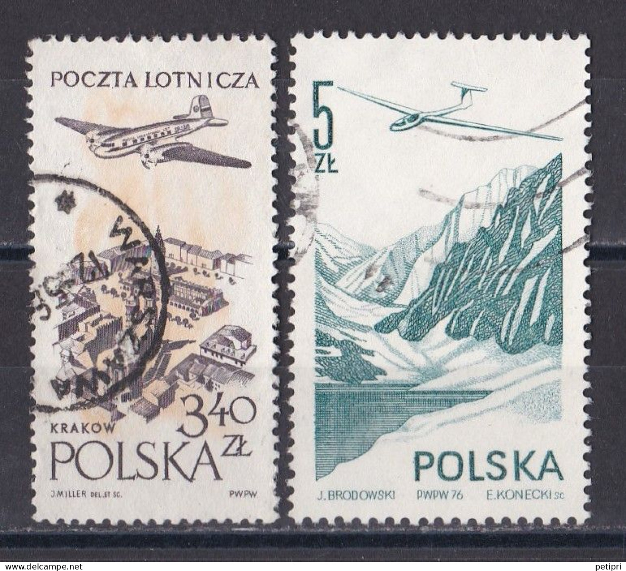 Pologne -  Poste Aérienne  Y&T  N ° 43  Et  55  Oblitérés - Used Stamps