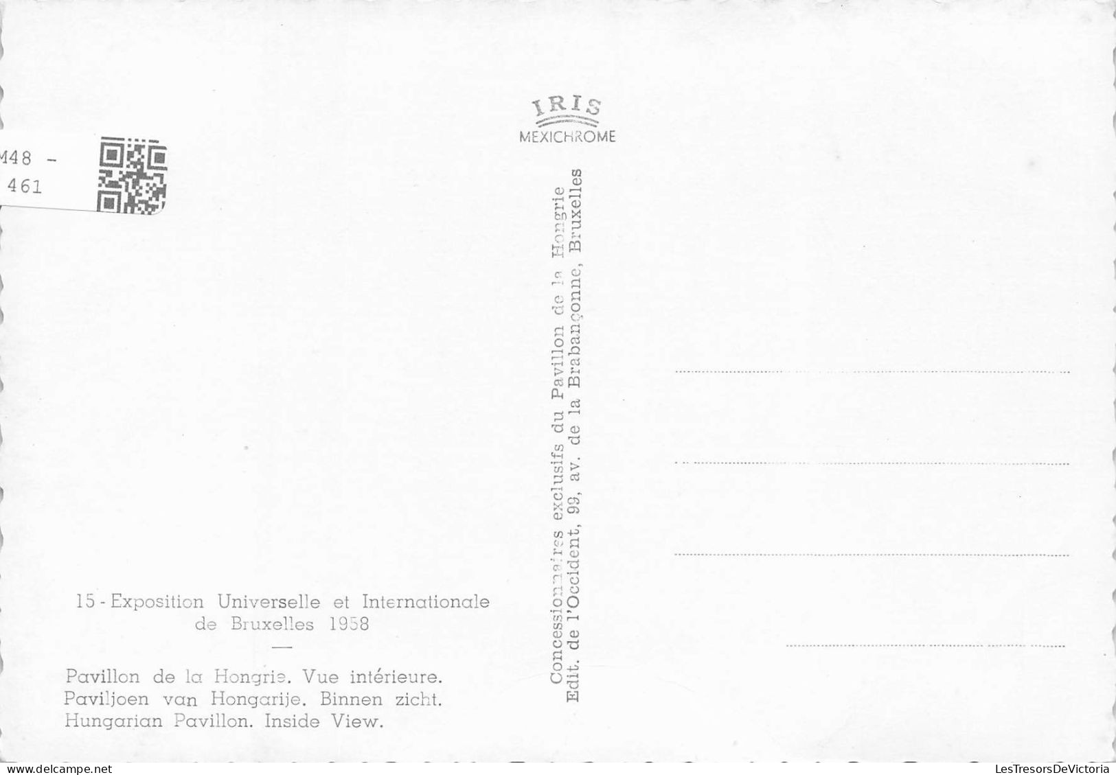 BELGIQUE - Bruxelles - Exposition Universelle Et Internationale 1958 - Pavillon De La Hongrie - Carte Postale - Expositions Universelles