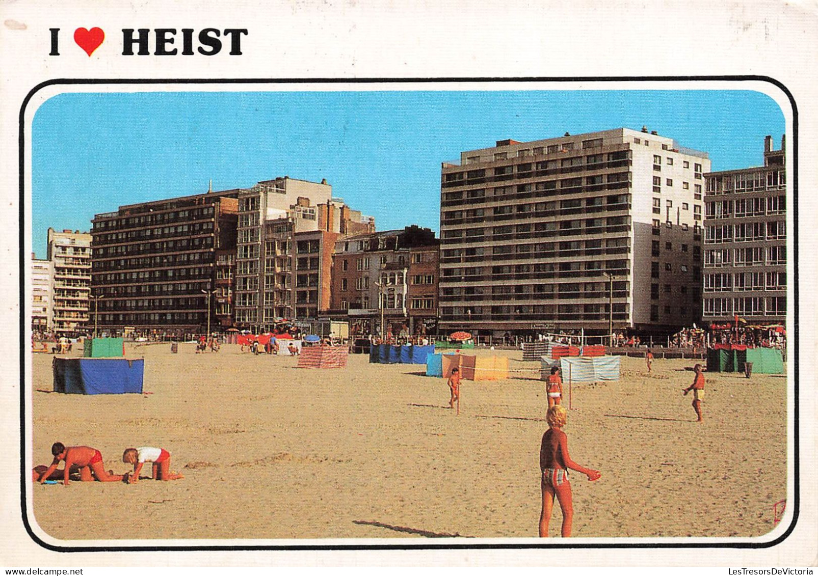 BELGIQUE - Heist - Vue Sur La Plage Et Digue De Mer - Animé - Colorisé - Carte Postale - Heist