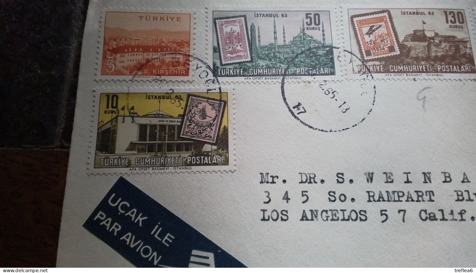 1965 - Turquie Vers U.S.A - - Covers & Documents