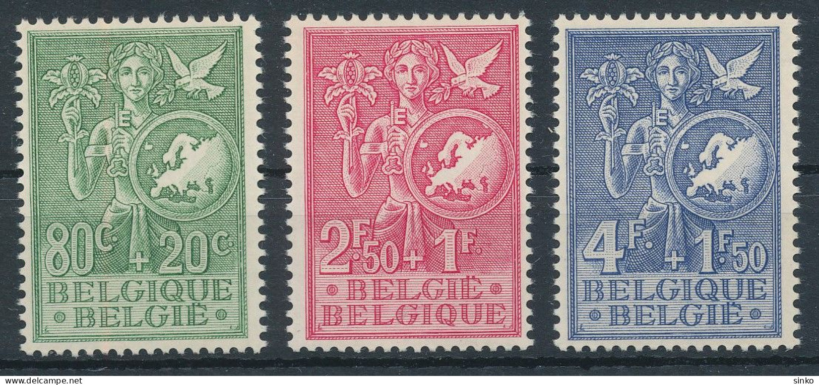 1953. Belgium - 1936-1957 Offener Kragen