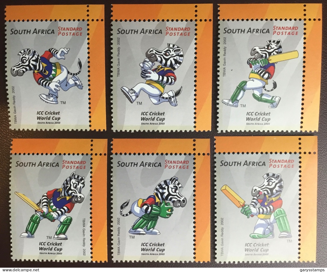 South Africa 2002 Cricket World Cup MNH - Neufs