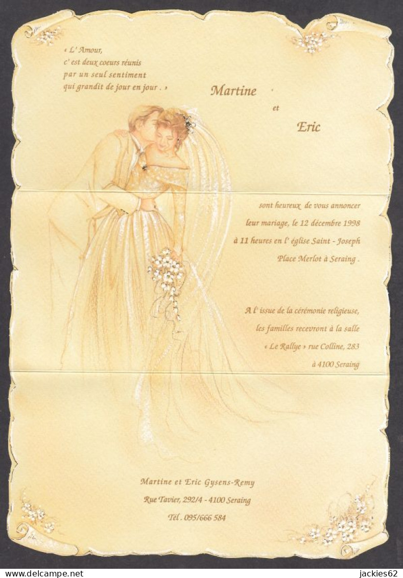 129953CL/ Mariage, Martine Et Eric, Seraing, 1998 - Wedding