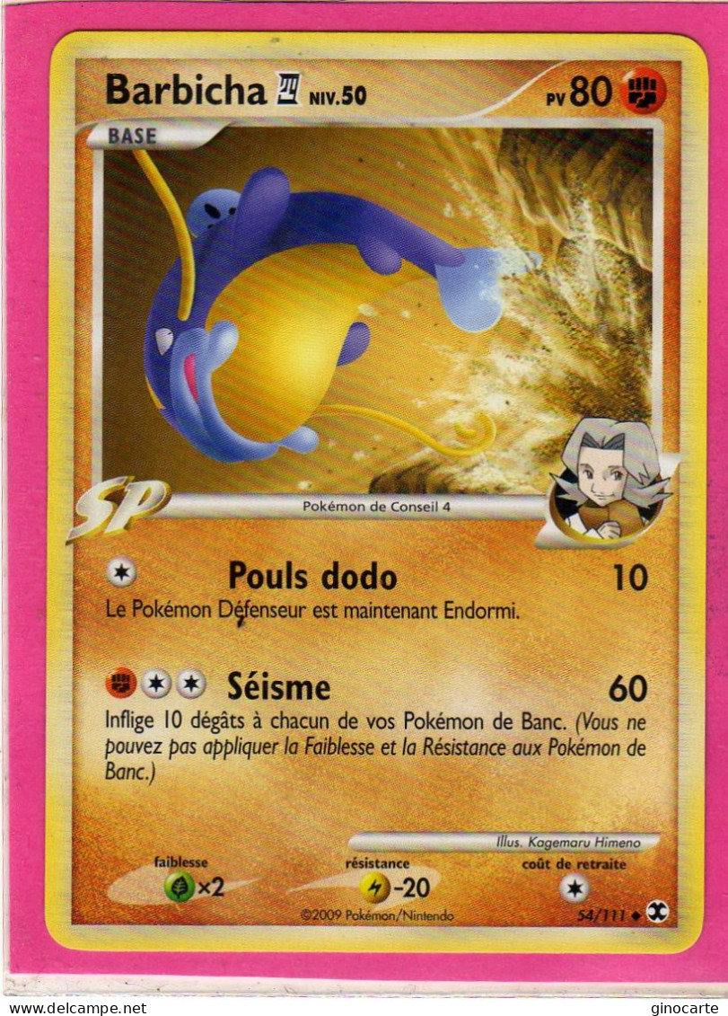 Carte Pokemon 2009 Platine Rivaux Emmergeants 54/111 Barbicha 80pv Neuve - Platinum