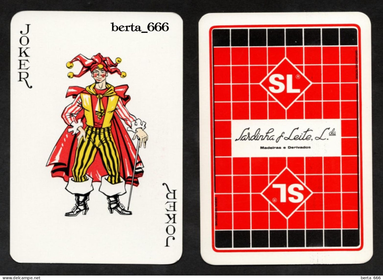 Joker Playing Card * Portugal Sardinha & Leite - Barajas De Naipe