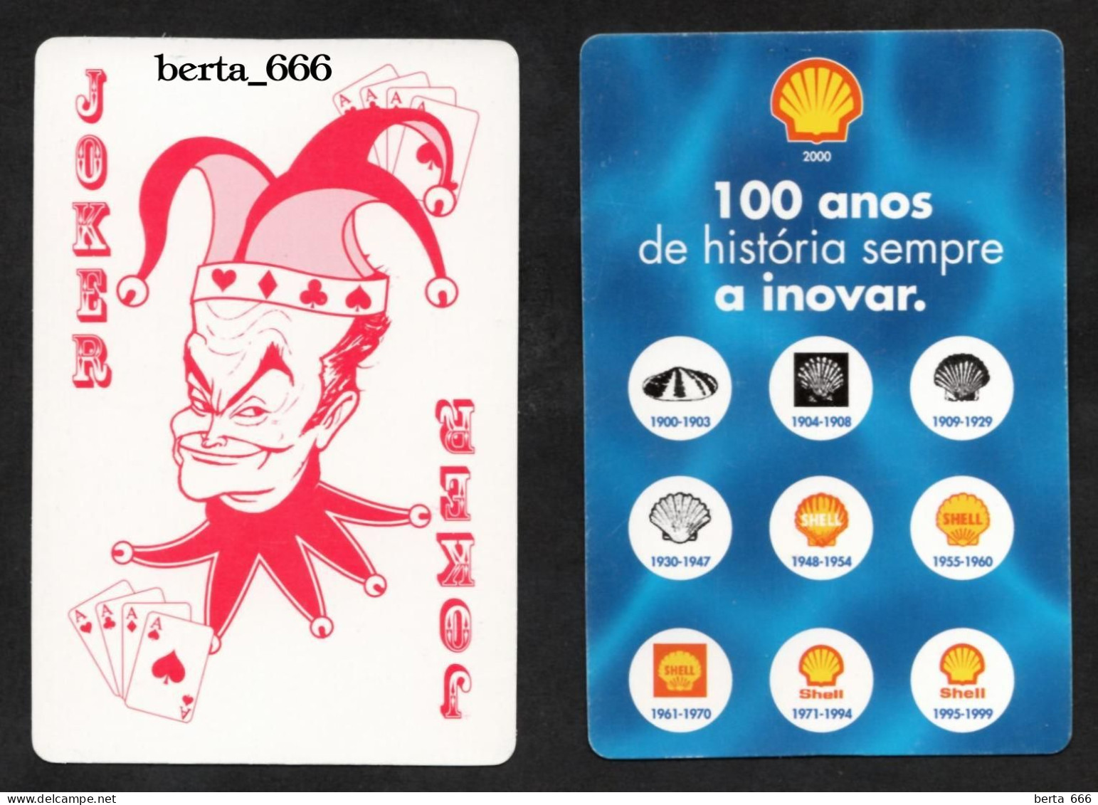 Joker Playing Card * Shell Oil Logos - Barajas De Naipe