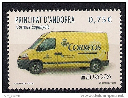 2013 Andorra Spanien   Andorra Espagne Mi. 401 **MNH  Europa: Postfahrzeuge. - 2013