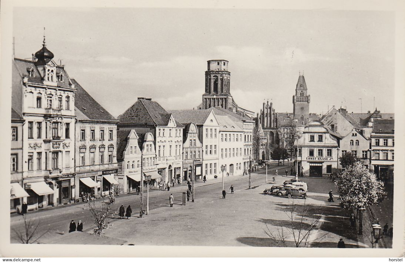 D-03046 Cottbus - Alte Ansicht - Altmarkt - - Parkplatz - Cars - Oldtimer - Alte Läden "Ernst Haase J. " - "Wolsdorff" - Cottbus