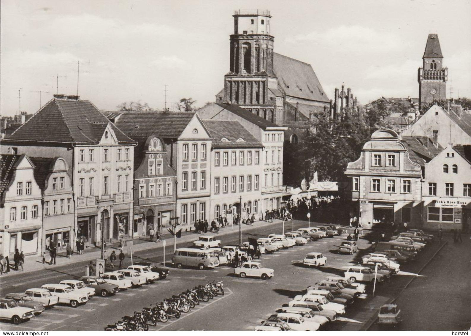 D-03046 Cottbus - Oberkirche Vom Altmarkt - Parkplatz - Cars - Skoda - Trabant - Cottbus