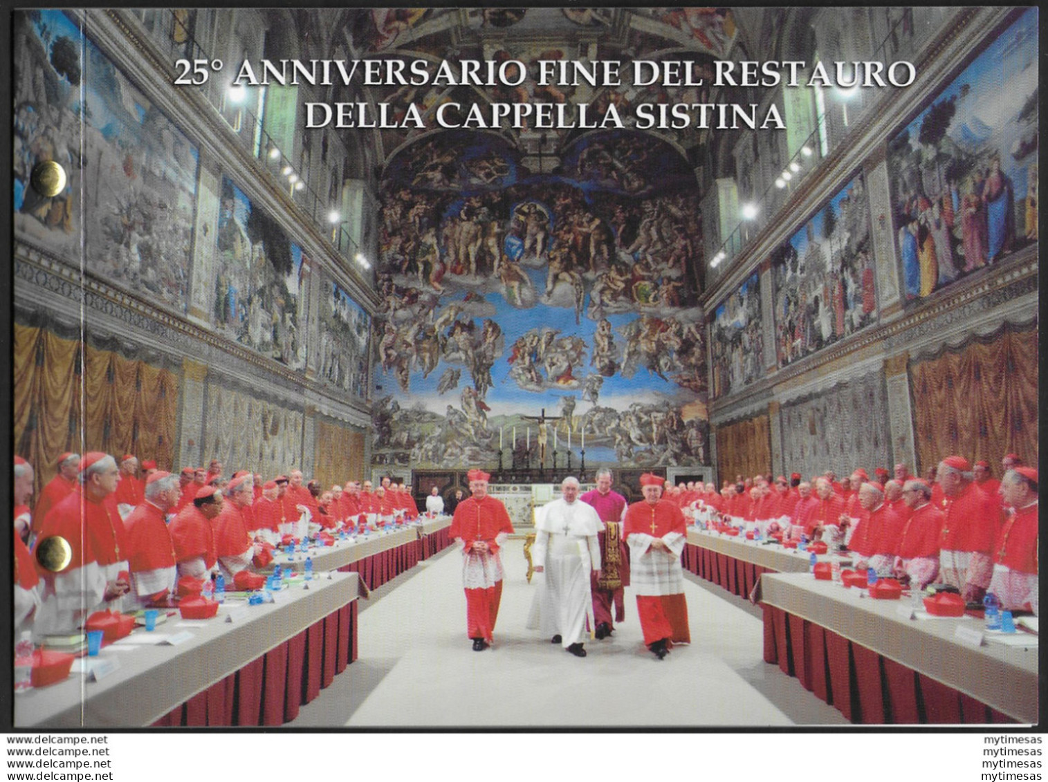 2019 Vaticano Restauro Cappella Sistina Euro 2,00 Busta Filatelico-numismatica - Vaticano (Ciudad Del)