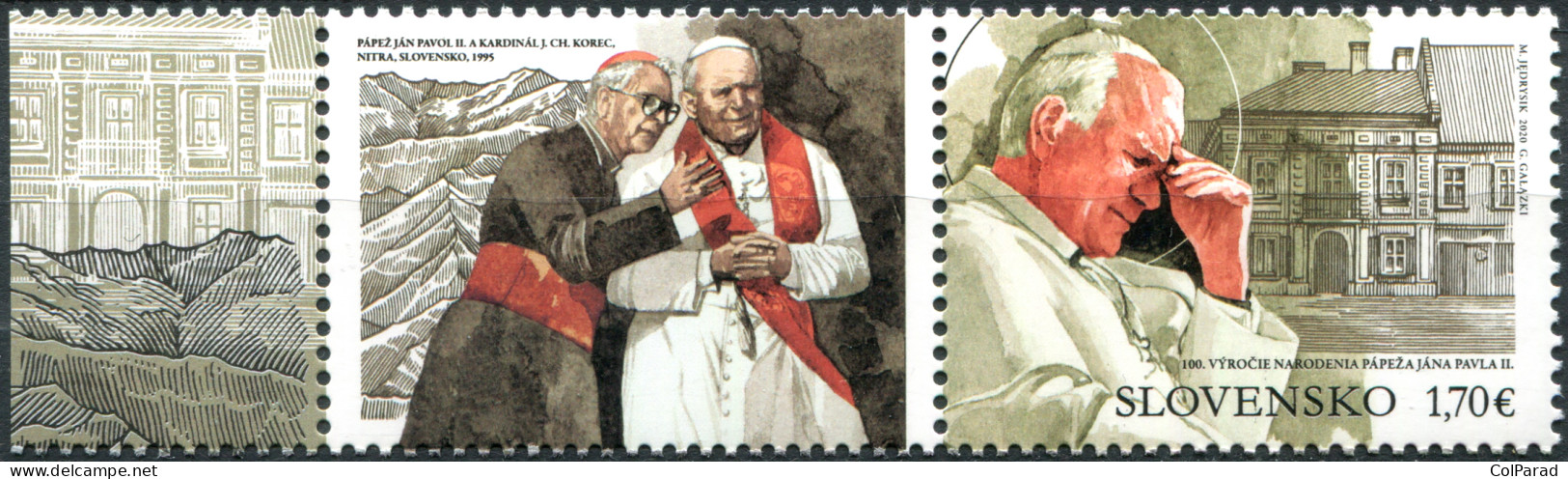 SLOVAKIA - 2020 - BLOCK MNH ** - Pope John Paul II, 1920-2005 - Unused Stamps