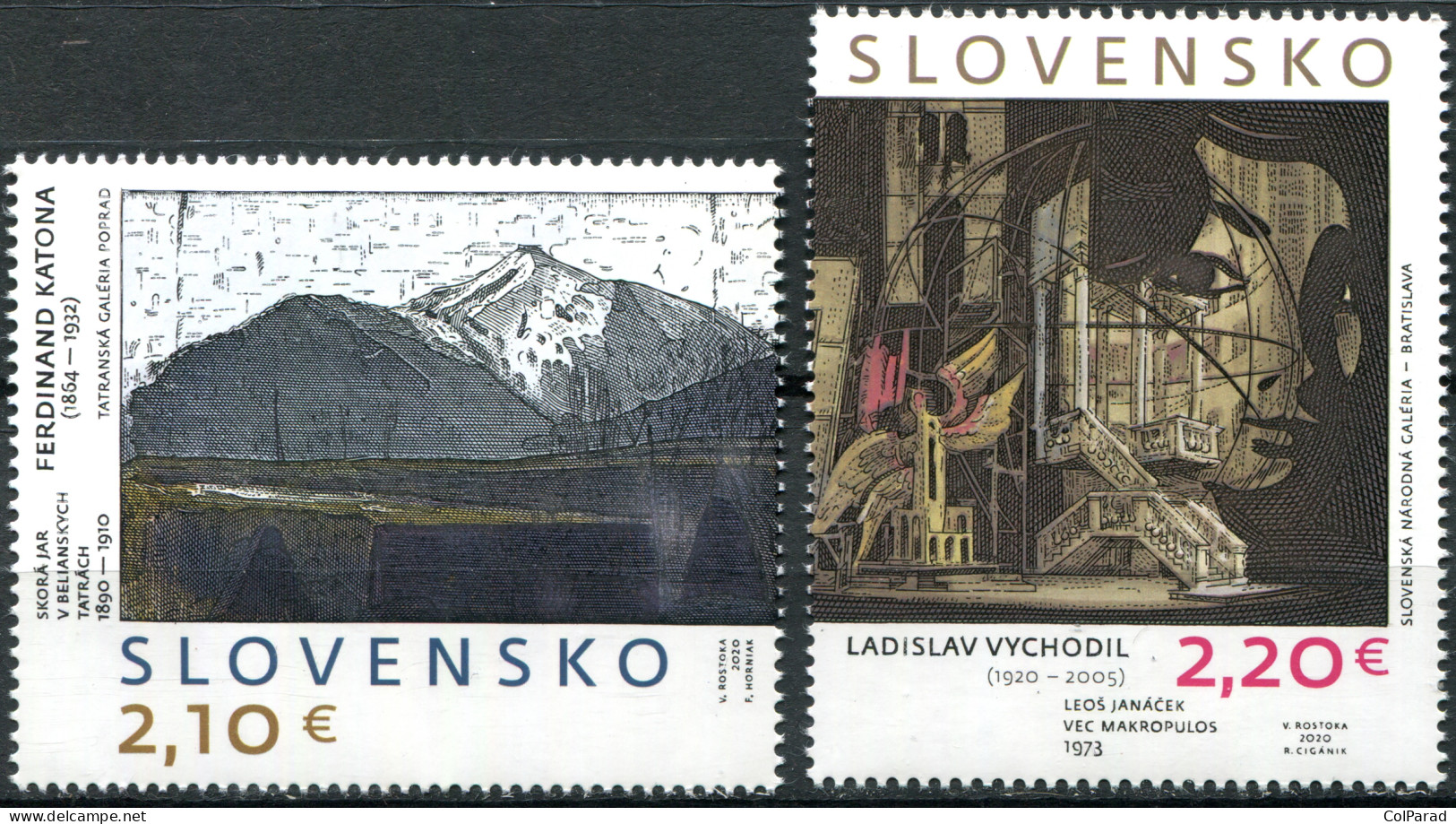 SLOVAKIA - 2020 - SET OF 2 STAMPS MNH ** - Art Of Slovakia - Neufs