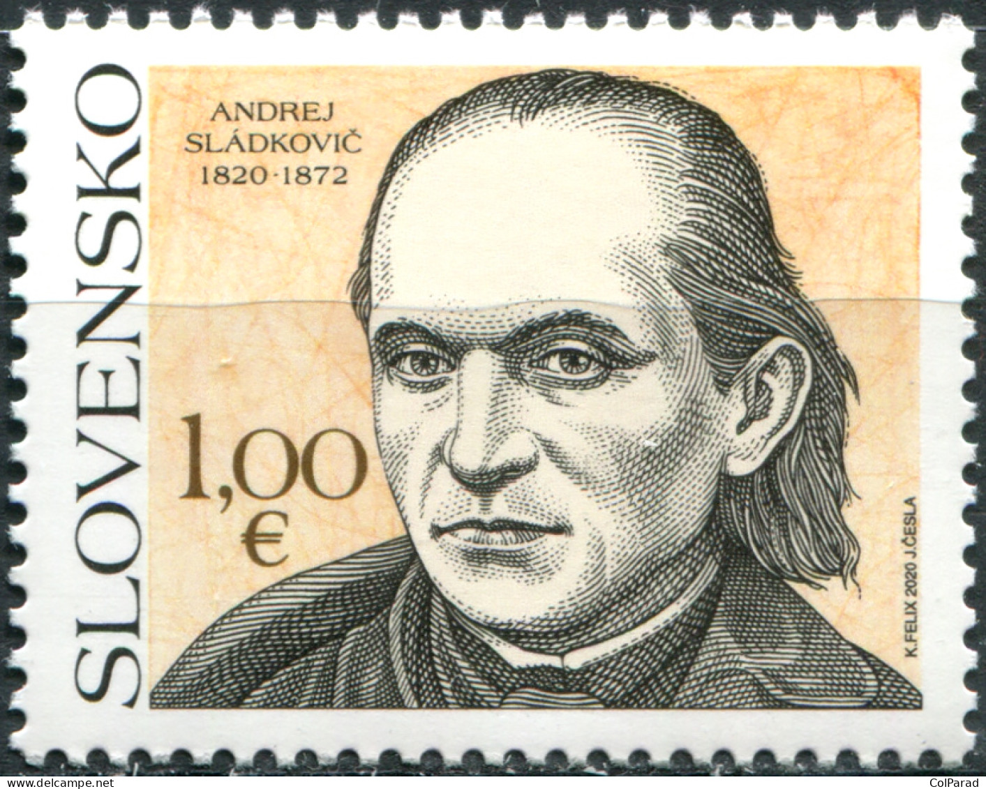 SLOVAKIA - 2020 - STAMP MNH ** - 200 Years Of The Birth Of Andrej Sládkovič - Nuevos