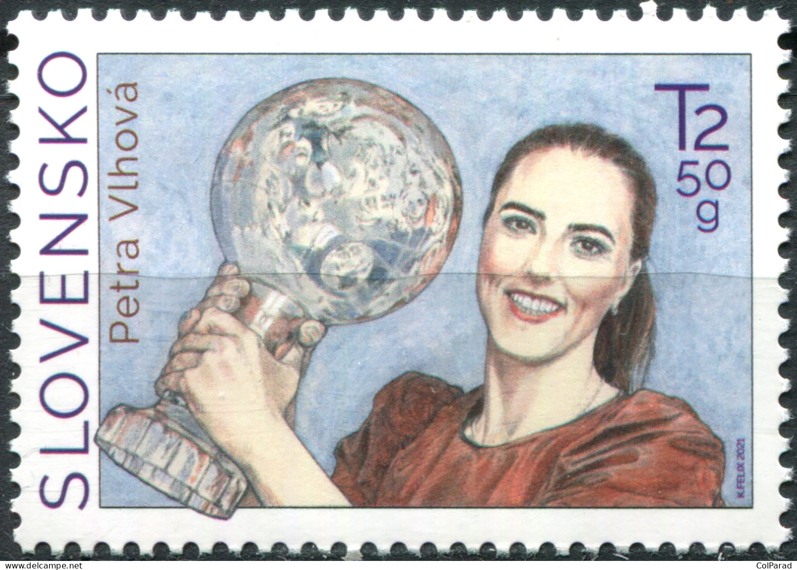 SLOVAKIA - 2021 - STAMP MNH ** - World Cup In Alpine Skiing - Petra Vlhová - Nuevos