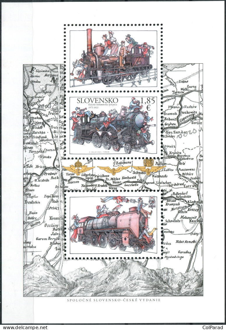 SLOVAKIA - 2022 - SOUVENIR SHEET MNH ** - Košice-Bohumin Railway - Nuovi