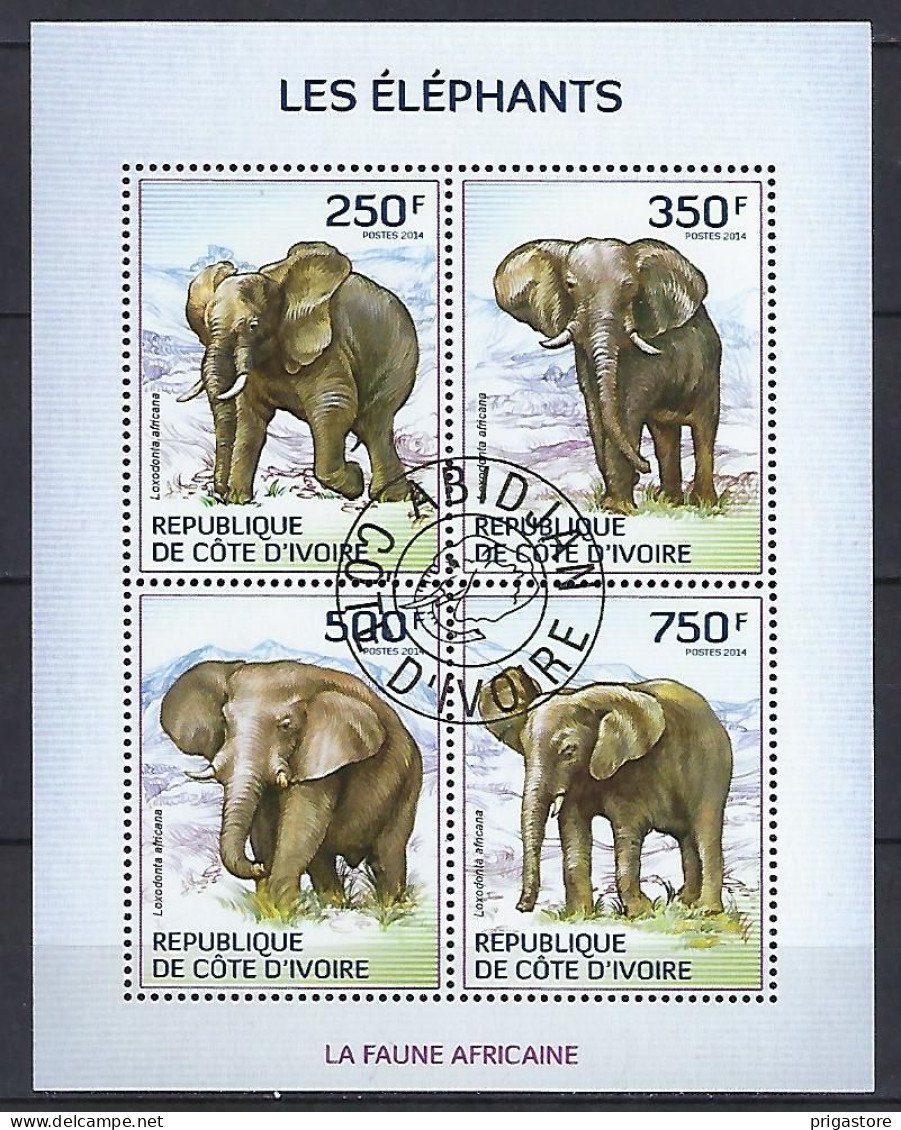 Côte D'Ivoire 2014 Eléphants (372) Yvert N° 1294 à 1297 Oblitérés Used - Côte D'Ivoire (1960-...)