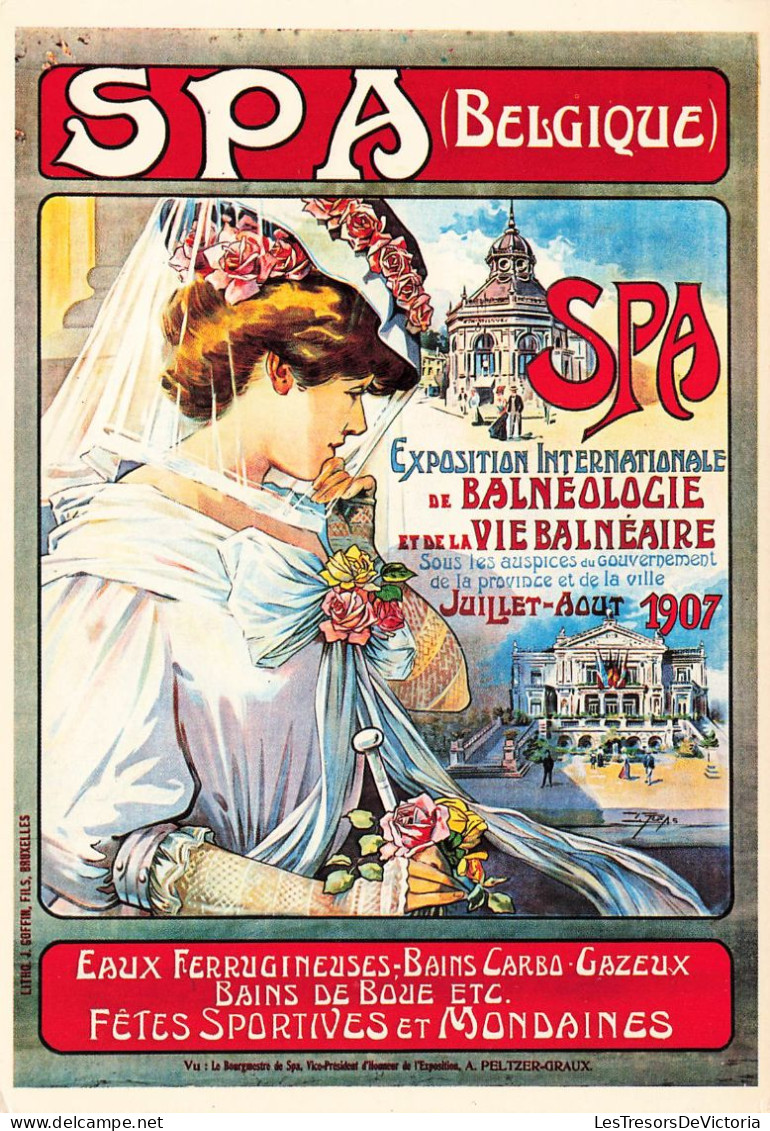 BELGIQUE - Spa - Exposition Internationale De Balneologie Et De La Vie Balnéaire - Ancienne Affiche - Carte Postale - Spa