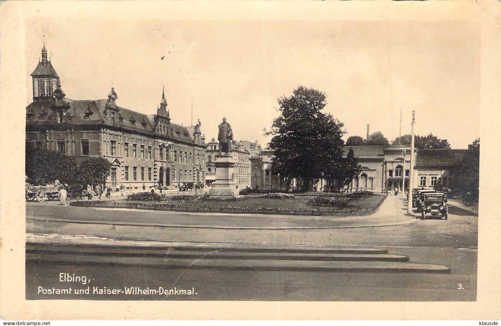 Elbing - Postamt Und Kaiser Wilhelm-Denkmal Gel.1941 - Böhmen Und Mähren