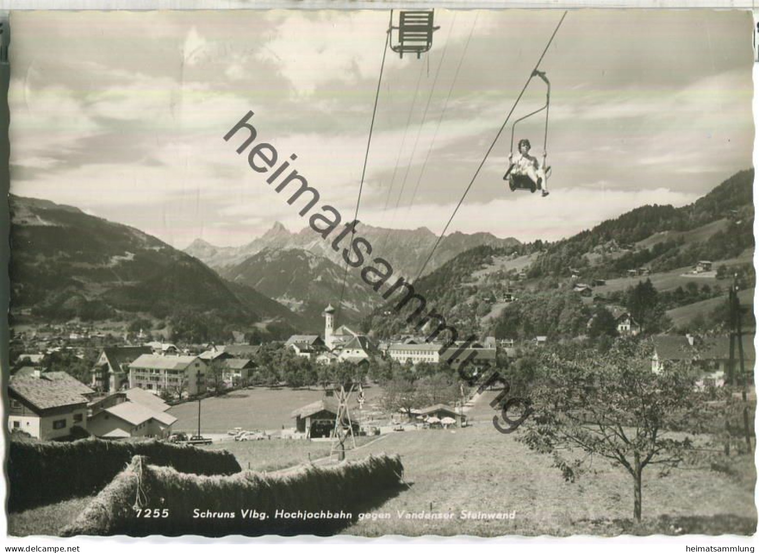 Schruns - Hochjochbahn Gegen Vandanser Steinwand - Foto-Ansichtskarte - Verlag Foto Rhomberg Dornbirn - Schruns