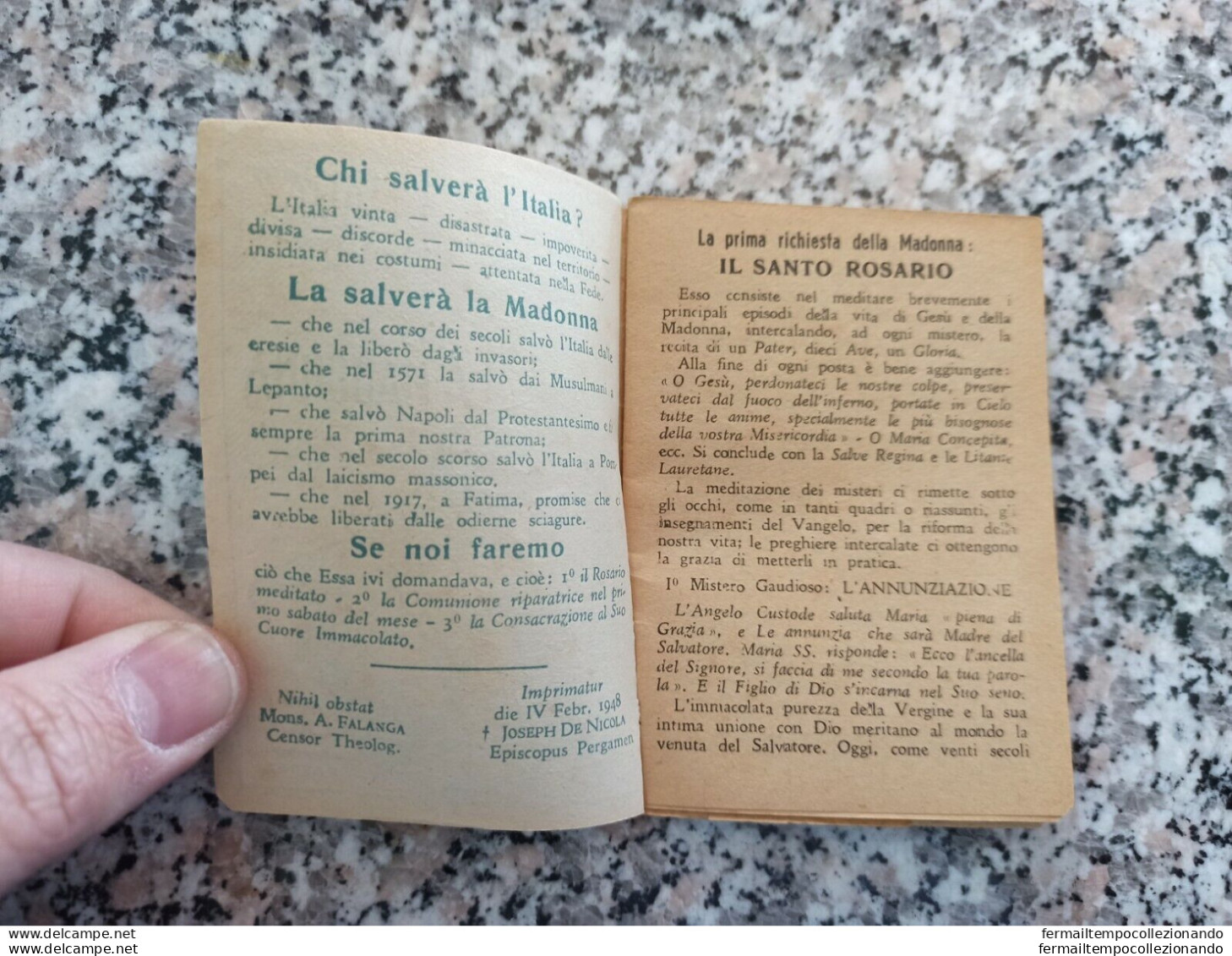 Bb32 Libretto Chi Salvera' L'italia? La Madonna Edizioni La Croce Napoli 1948 - Collections
