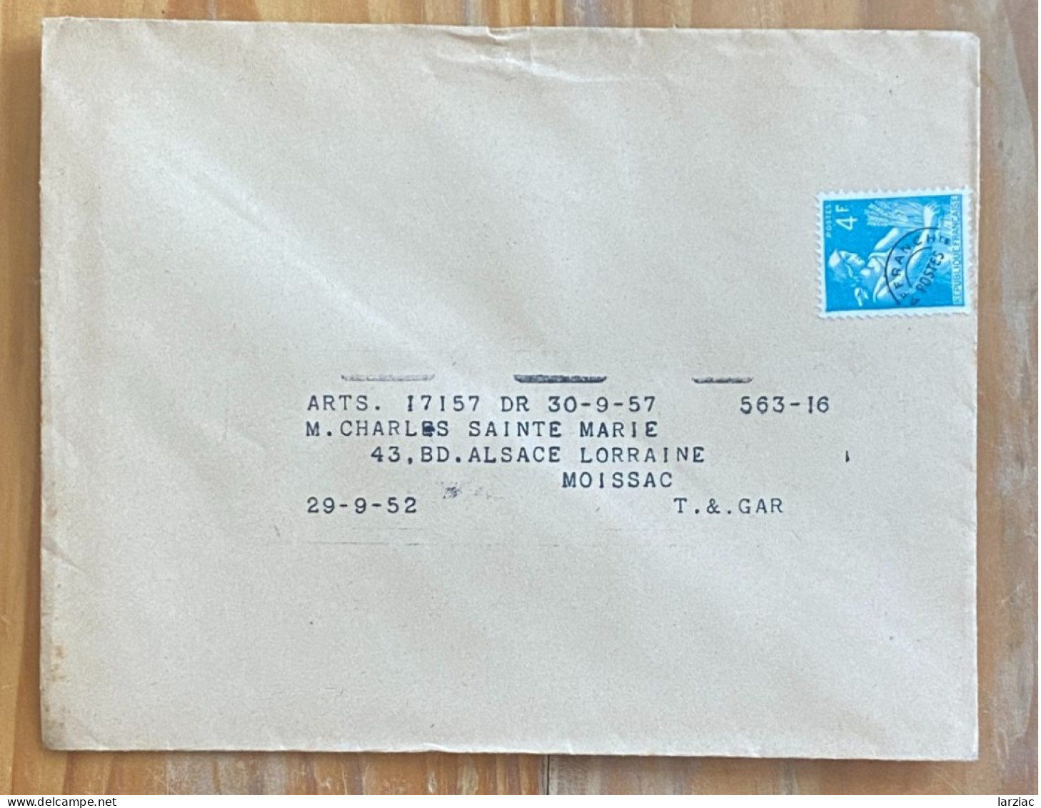 Enveloppe Pour Moissac Préoblitéré Moissonneuse N°106 - 1953-1960