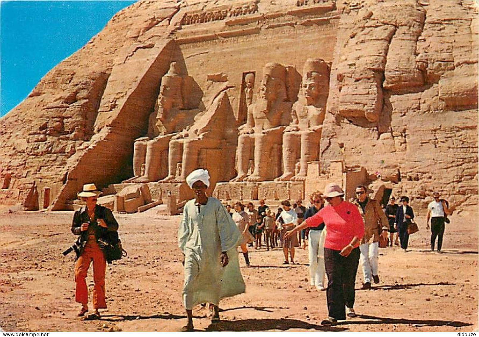 Egypte - Temples D'Abou Simbel - Abu Simbel - Abou Simbel Rock Temple Of Ramses II - Partial View Of The Gigantic Statue - Abu Simbel