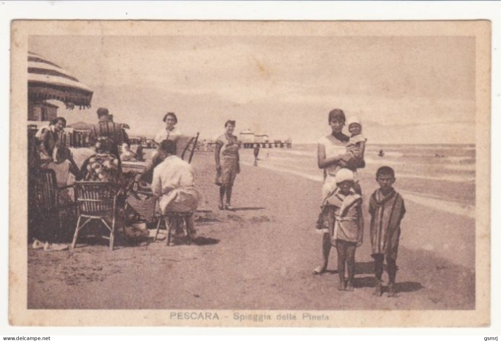 Cartolina - Pescara - Spiaggia Della Pineta. - Pescara