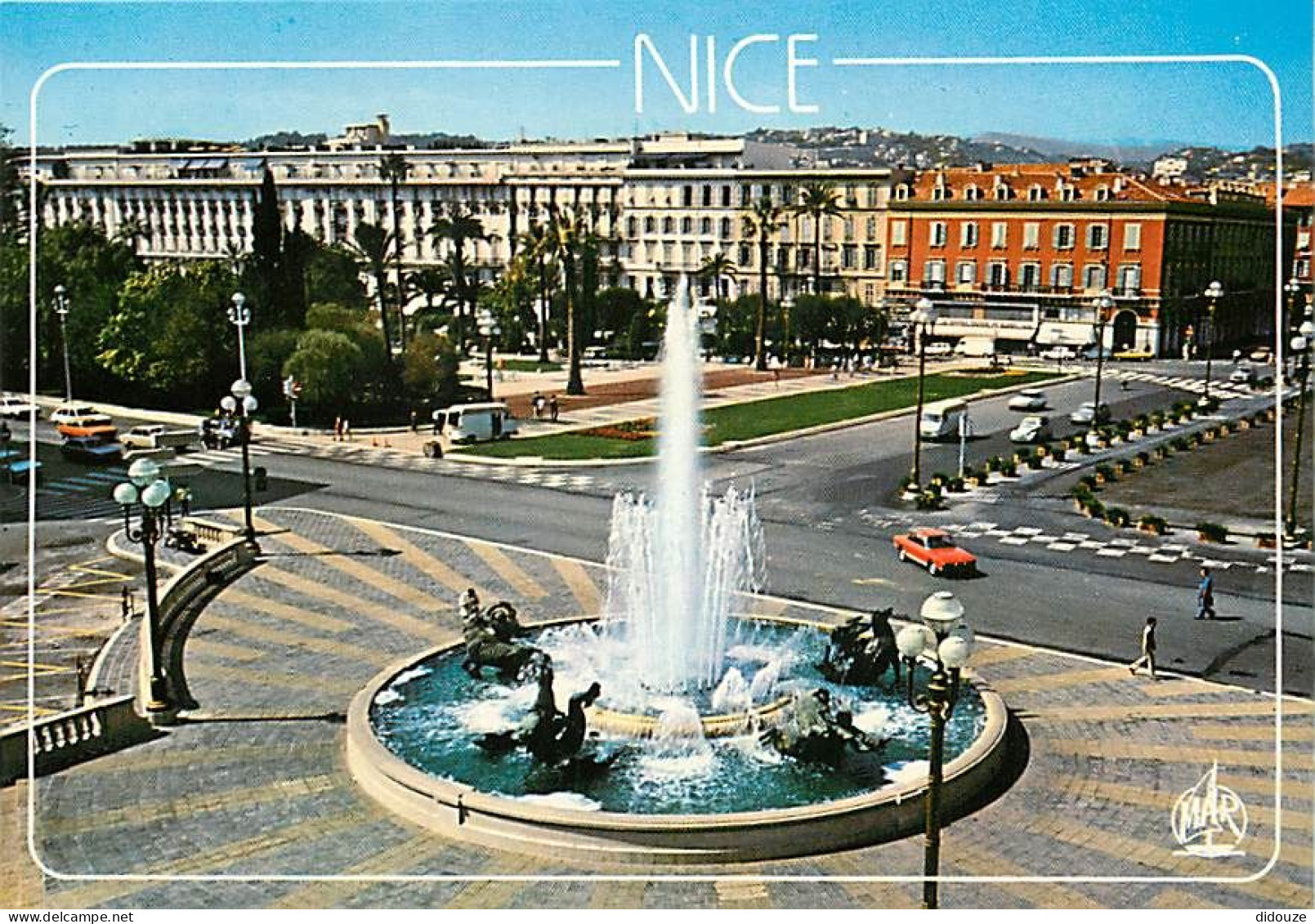 06 - Nice - La Fontaine Et La Place Masséna - Automobiles - Jets D'eau - CPM - Carte Neuve - Voir Scans Recto-Verso - Places, Squares