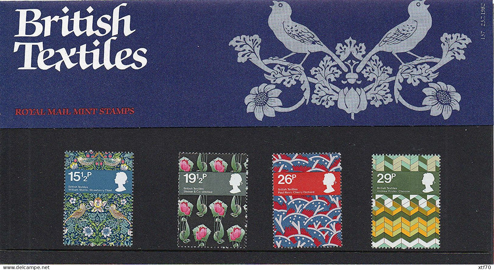 GREAT BRITAIN 1982 British Textiles Presentation Pack - Presentation Packs