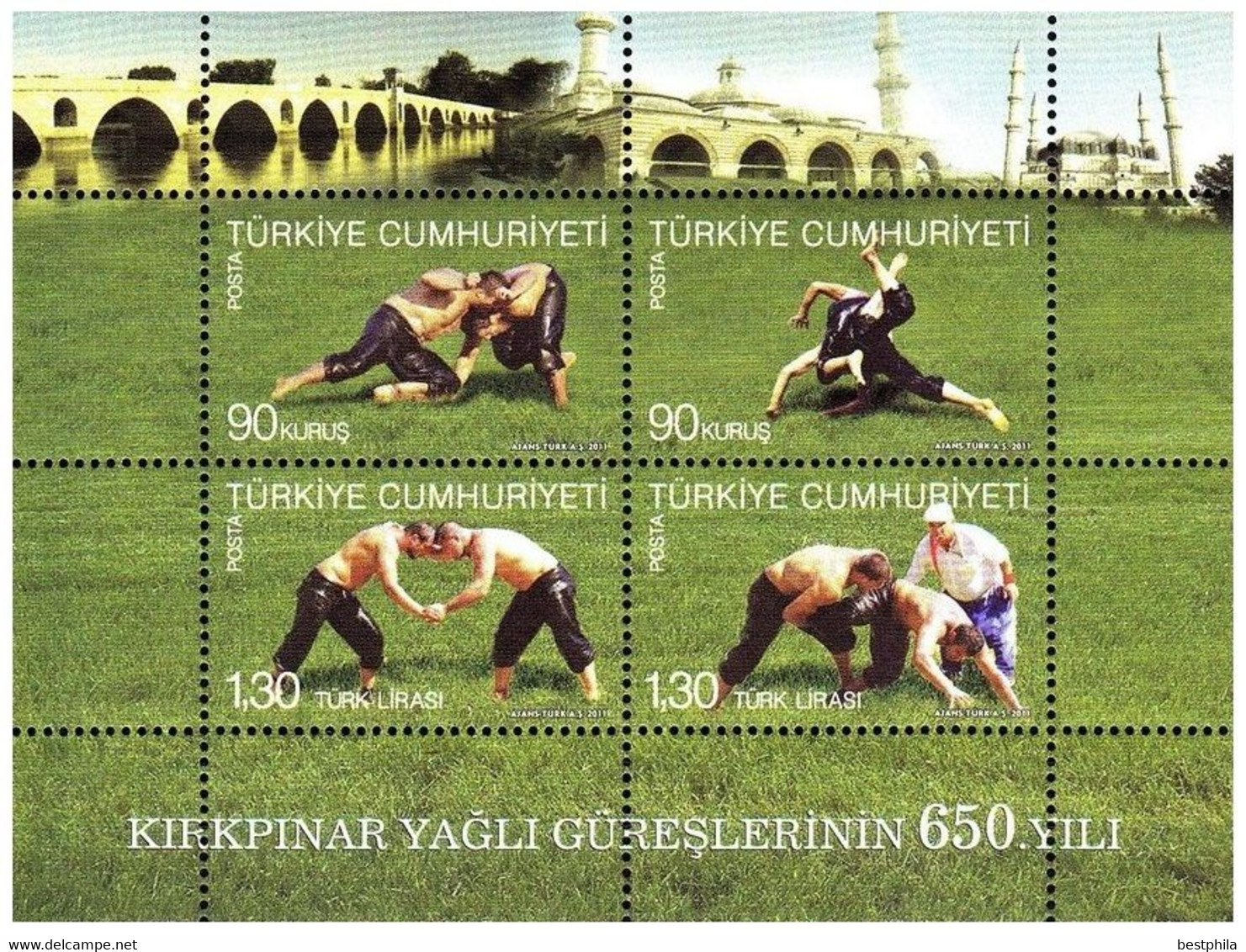 Turkey, Türkei - 2011 - 650Th Anniversary Of Kırkpınar Oıled Wrestling - 1.Mini S/Sheet ** MNH - Neufs