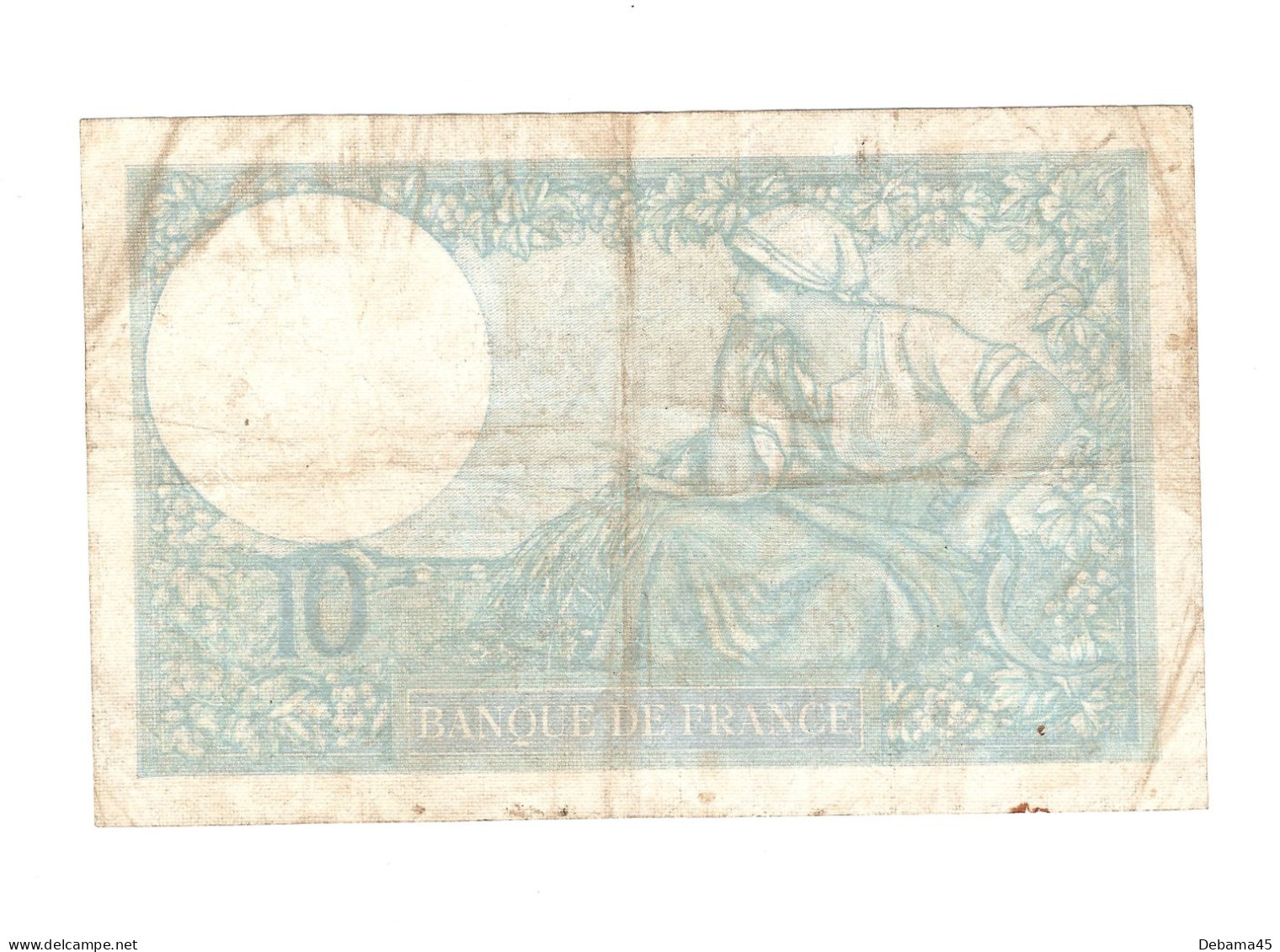 ALB/ABN France : 10 Francs MINERVE - 07/11/1940 - 6 Trous D'épingle, Pliures - 10 F 1916-1942 ''Minerve''