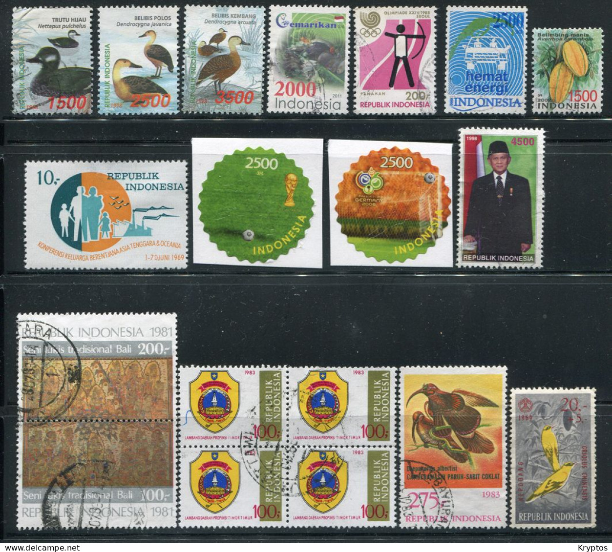 Indonesia. Collection of 12 PAGES! Mixed condition. OFFER