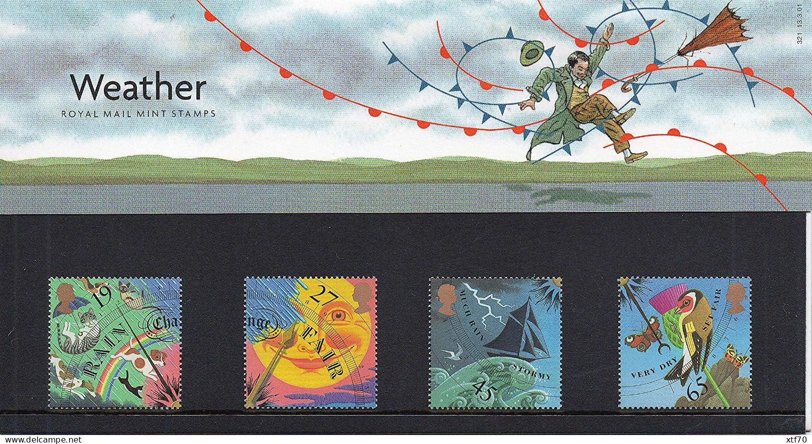 GREAT BRITAIN 2001 The Weather Presentation Pack - Presentation Packs