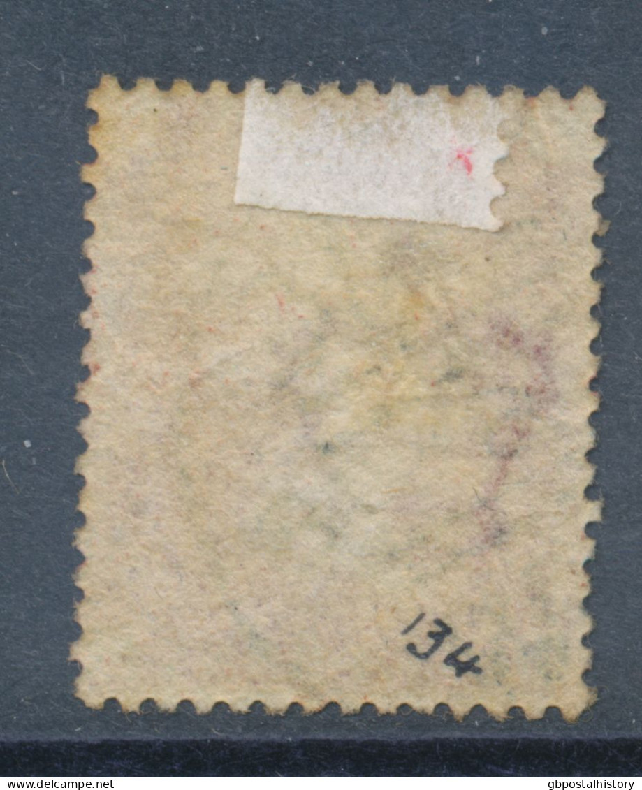 GB QV LE 1d Red-brown Pl.134 (NJ) Superb Used With NPB CDS Single Circle „S.W.“ (LONDON), ...6.1878 - Usati