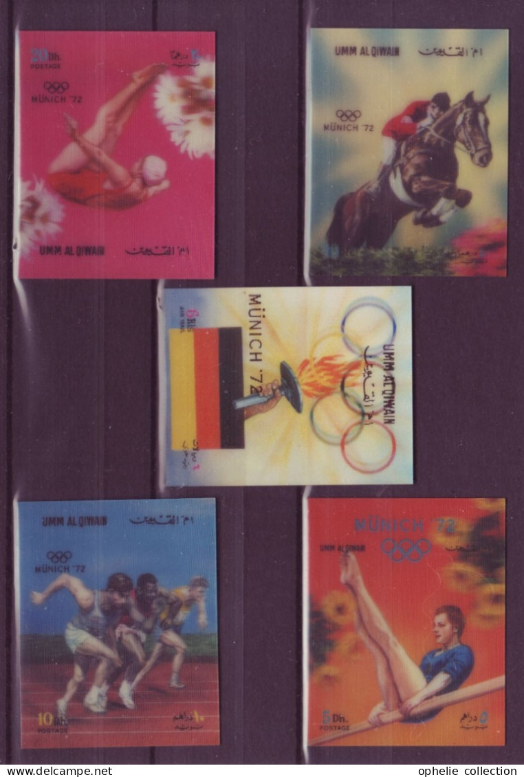 Asie - Umm Al Qiwain - Munich 72 - Olympic Games  - Hologram Stamps - 5 Timbres - 6880 - Umm Al-Qiwain