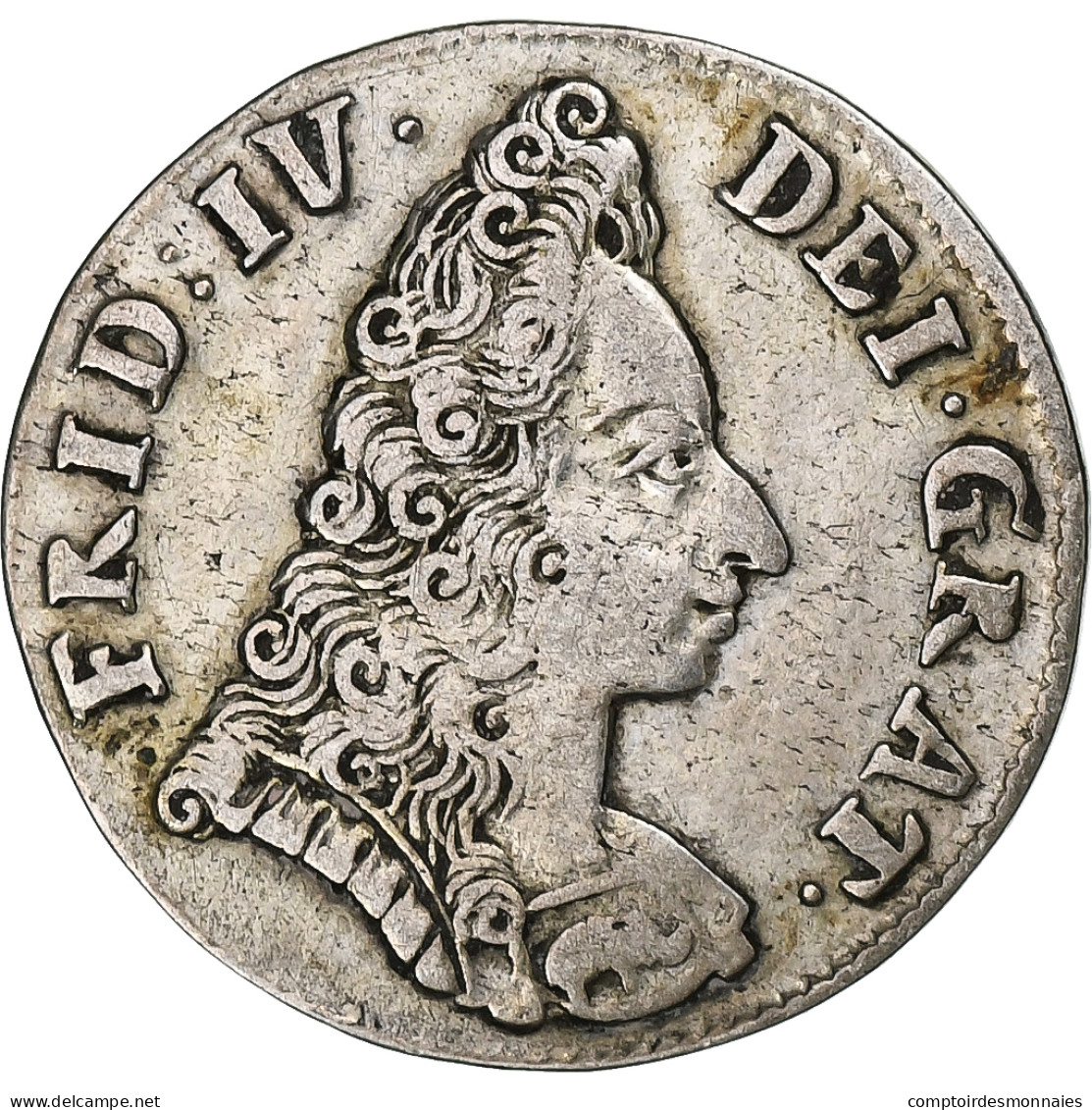 Danemark, Frederik IV, 8 Skilling, 1703, Copenhagen, Argent, TTB, KM:470 - Dinamarca