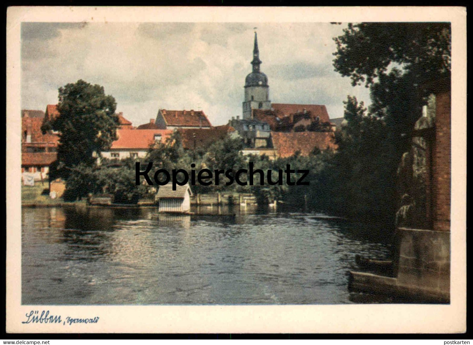 ALTE POSTKARTE LÜBBEN IM SPREEWALD ALTSTADTMOTIV MIT PAUL-GERHARDT-KIRCHE FELDPOST 1942 Ansichtskarte Postcard AK Cpa - Lübben (Spreewald)