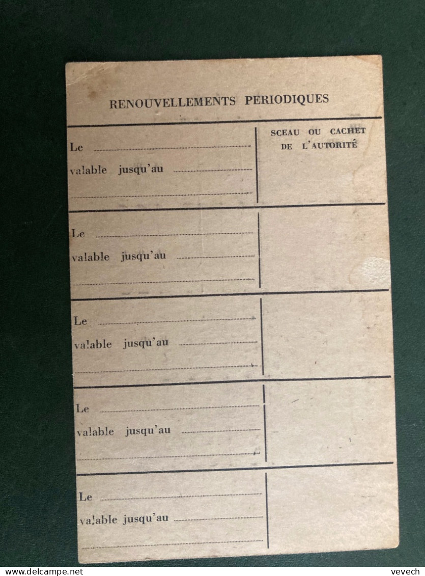 CERTIFICAT AUTORISANT LA CONDUITE DES VOITURES DE PLACE 22 OCTOBRE 1962 PREFECTURE DE LA MARNE - Other & Unclassified