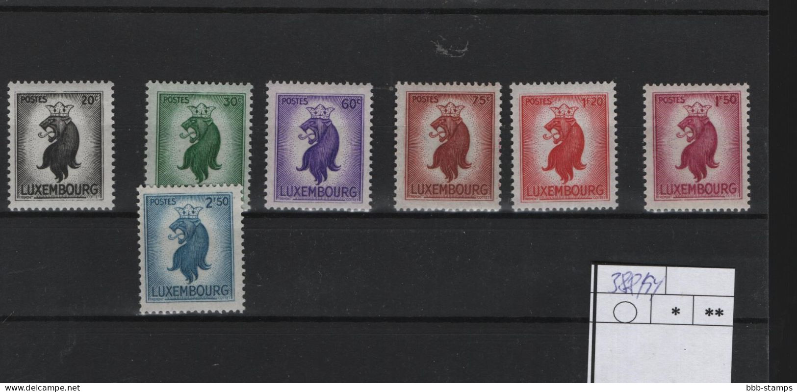 Luxemburg Michel Cat.No.  Mnh/** 388/394 - Ungebraucht