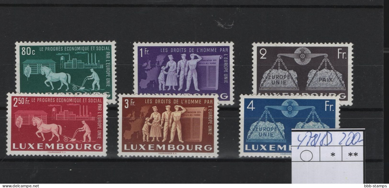 Luxemburg Michel Cat.No.  Mnh/**  478/483 - Neufs