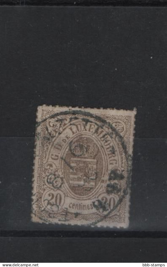 Luxemburg Michel Cat.No. Used 19 Signd - 1859-1880 Coat Of Arms