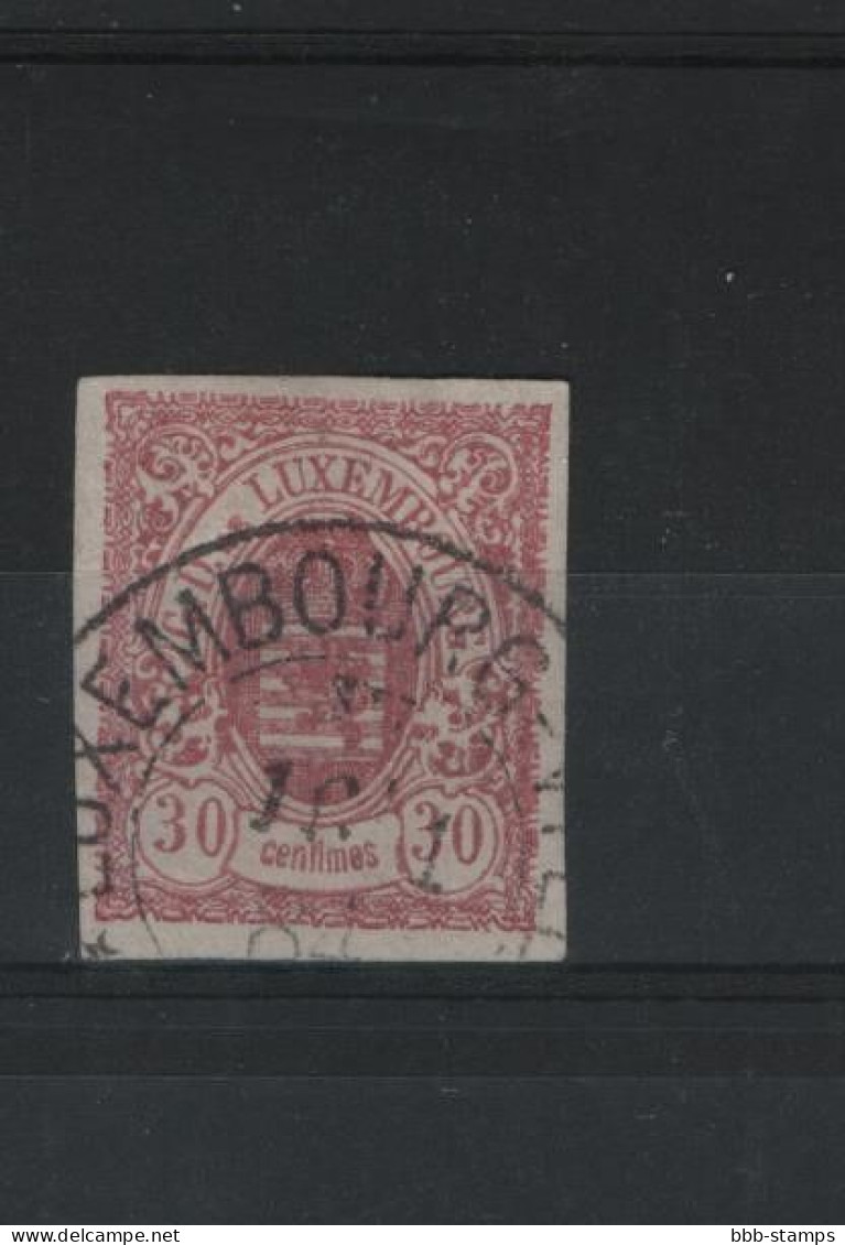 Luxemburg Michel Cat.No. Used 9 Signed - 1859-1880 Wappen & Heraldik