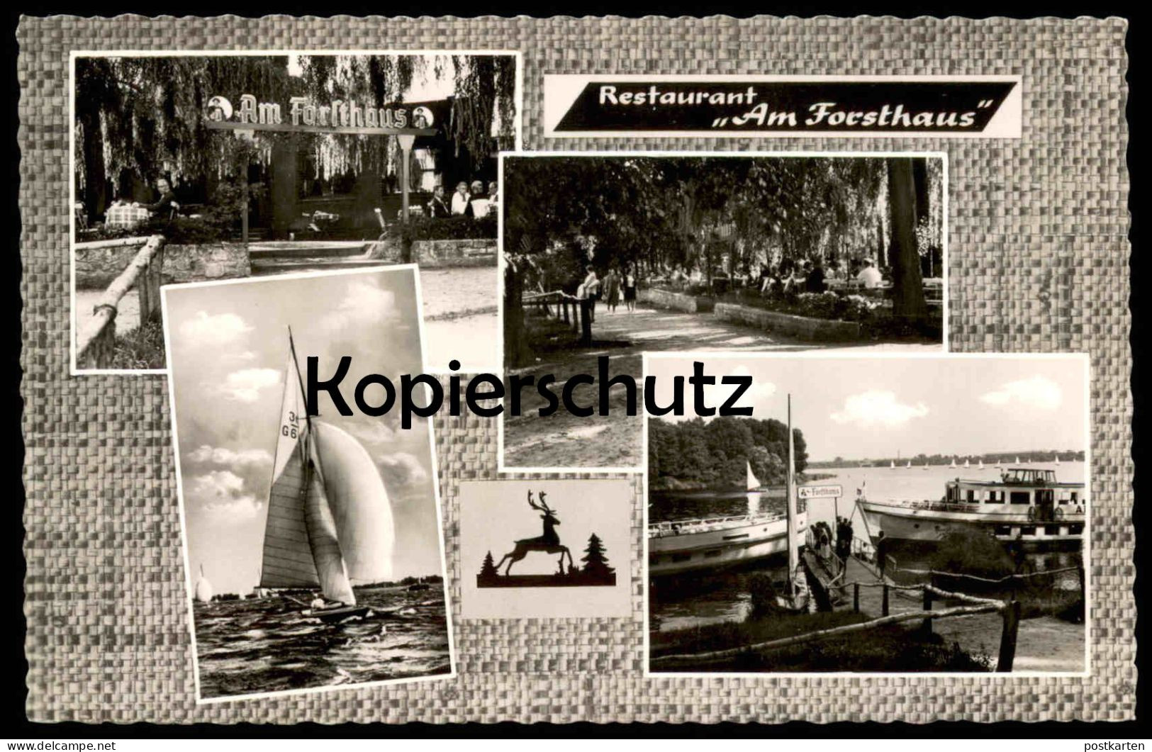 ÄLTERE POSTKARTE BERLIN TEGEL RESTAURANT AM FORSTHAUS BESITZER HEY TEGELSEE AUSFLUGSSCHIFFE Ansichtskarte Cpa Postcard - Tegel