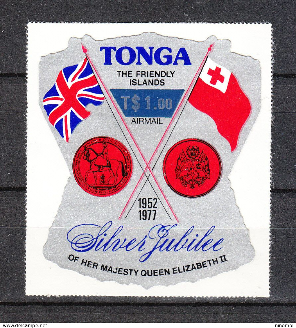 Tonga  - 1978.Bandiere Di Tonga E Regno Unito. Il Valore Più Alto Della Serie. Flags High Value MNH Ovpt. New Value RARE - Stamps