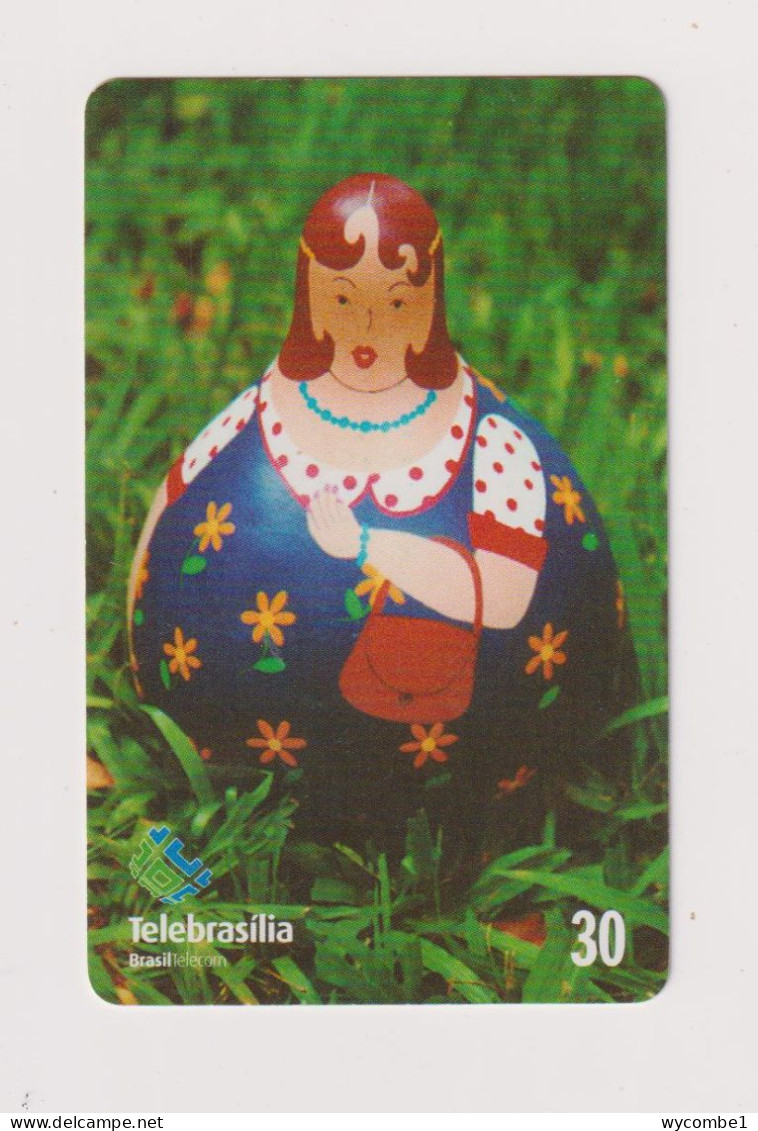 BRASIL - Doll Woman With Bag Inductive Phonecard - Brasil