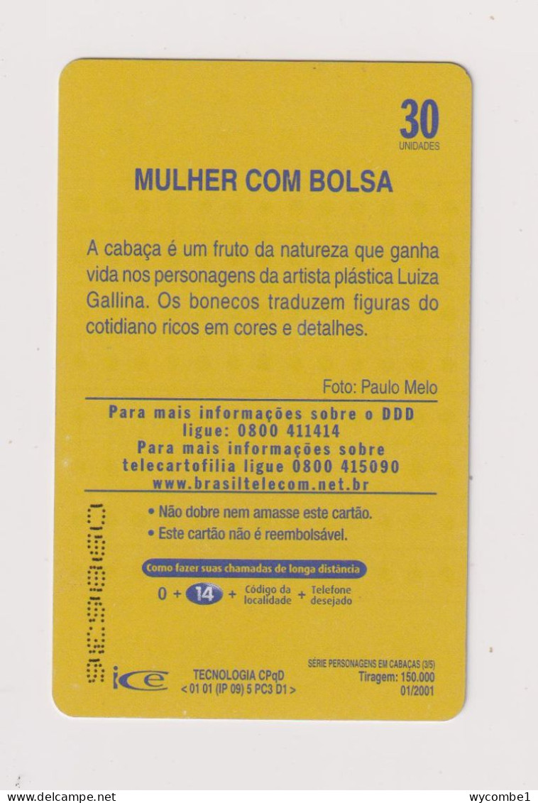 BRASIL - Doll Woman With Bag Inductive Phonecard - Brazil