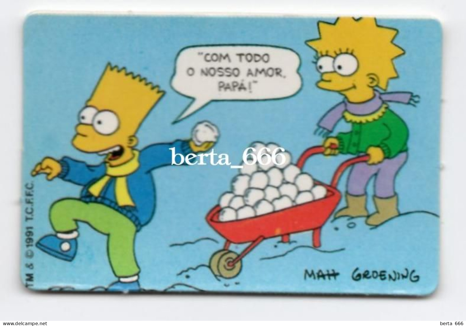 The Simpsons * Chromo Bollycao * Portugal 1991 # 21 - Other & Unclassified