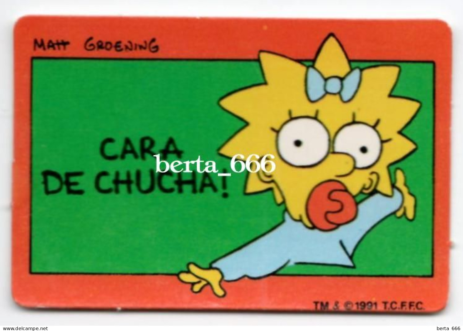 The Simpsons * Chromo Bollycao * Portugal 1991 # 22 - Other & Unclassified